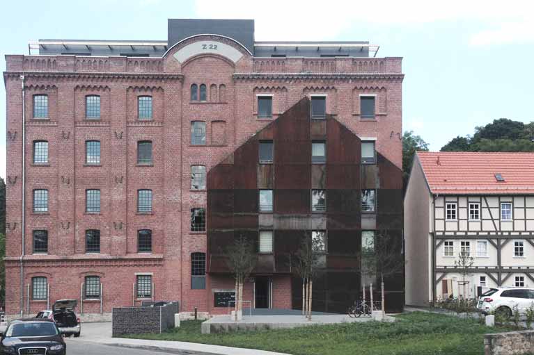 Projekte antignum - Altbausanierung, sanierter Gebäudekomplex Bischlebener Mühle in Erfurt