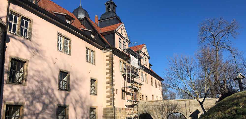 Altbausanirung und Denkmalschutz, Dach, Bauprojekt Schloss Tenneberg, Dachreparatur