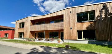 Christophorus-Schule Erfurt, Fassade Holz